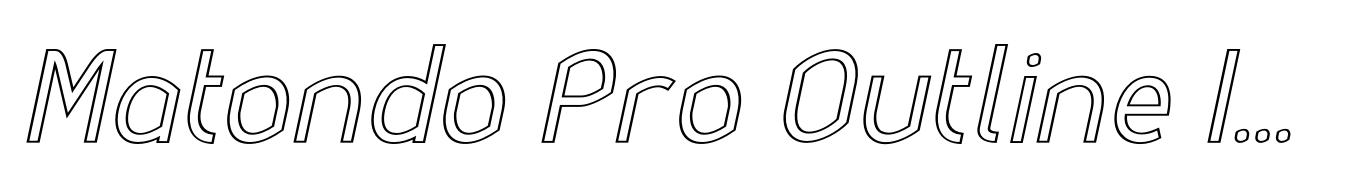 Matondo Pro Outline Italic